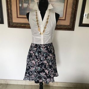 Loft size M floral skirt multi color 